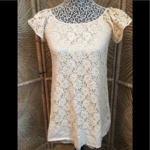 Authentic Chloe Off White Lace Blouse